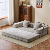 Convertible Floor Sofa Bed with Pillow Back